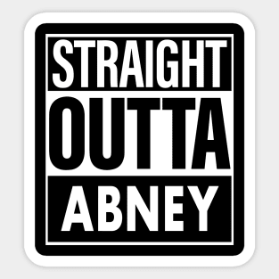 Abney Name Straight Outta Abney Sticker